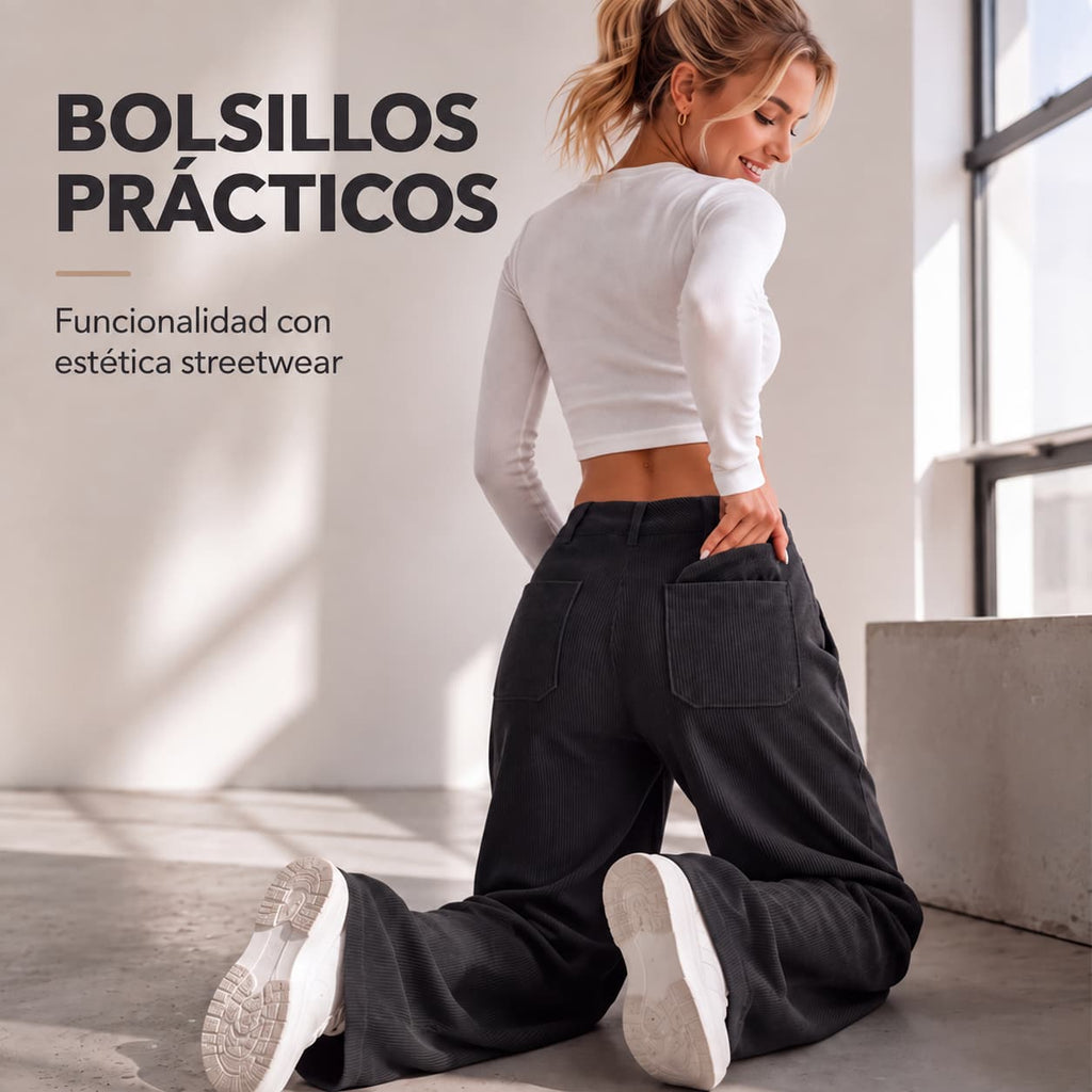 Pantalón Lucía – Pana de Pierna Ancha