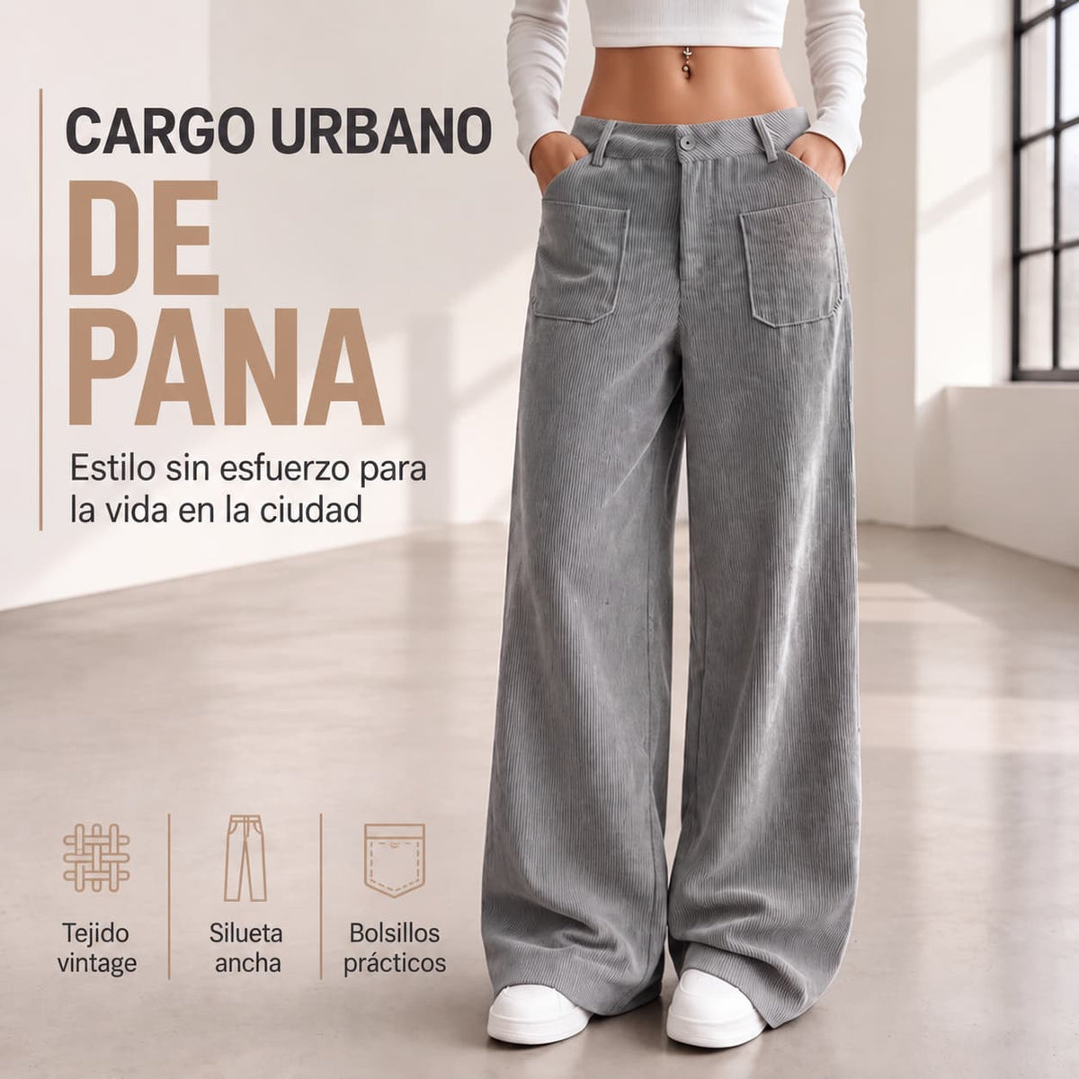 Pantalón Lucía – Pana de Pierna Ancha