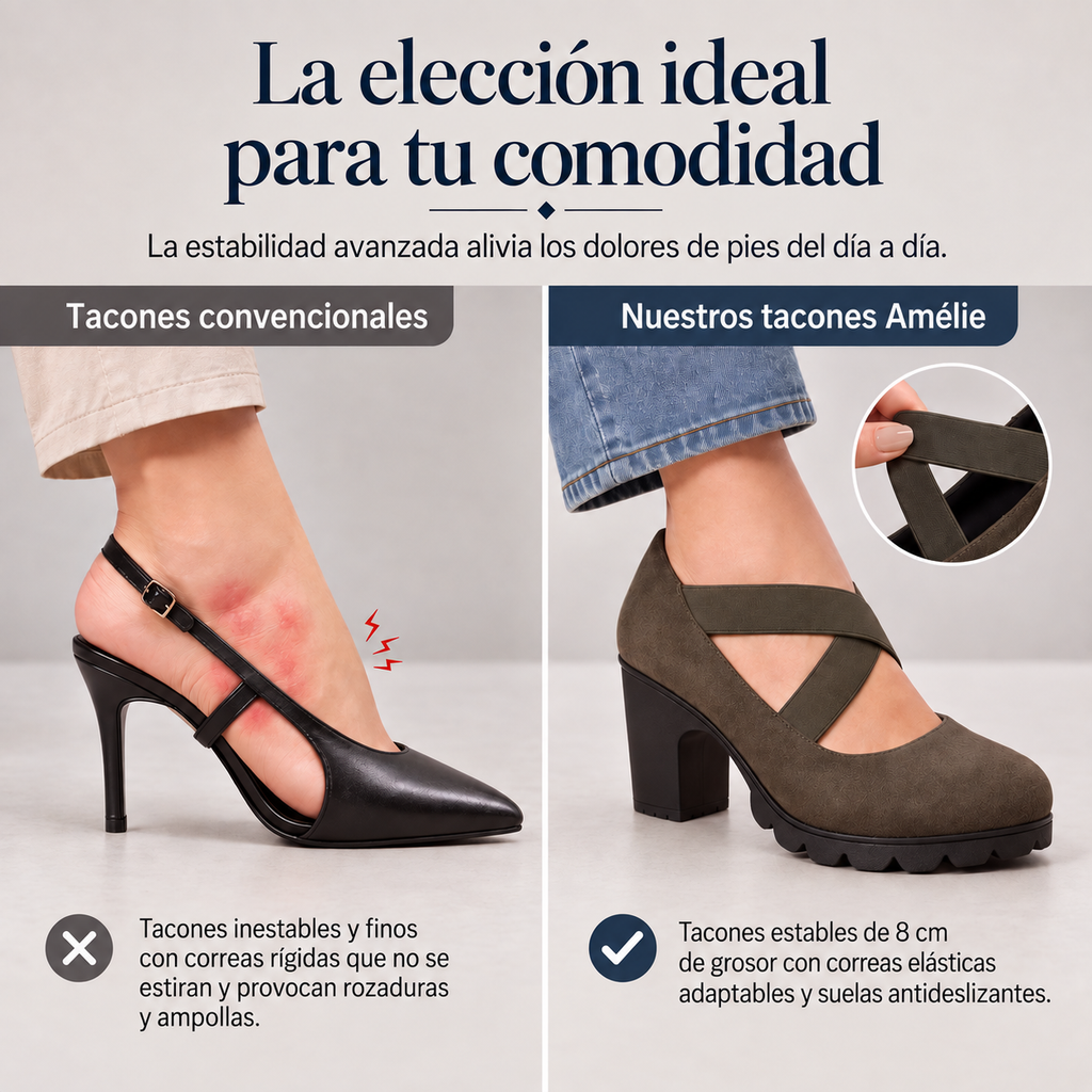 Tacones Amélie™ – Elegancia y Comodidad en Cada Paso