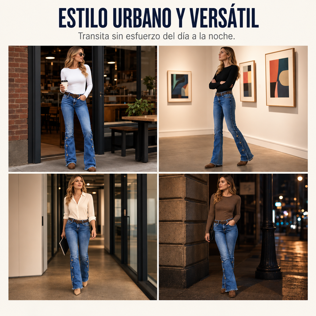 Jeans Siena — Acampanados de Talle Alto