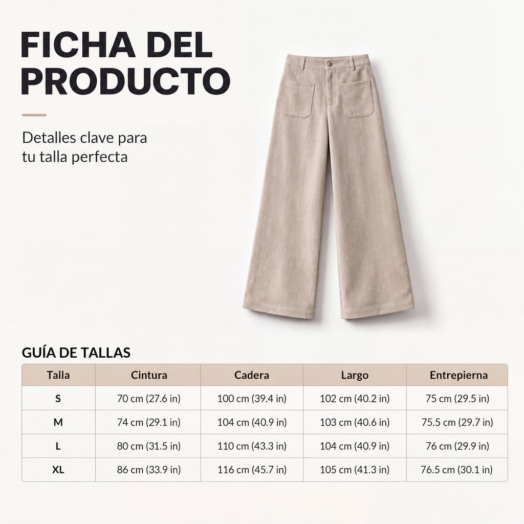 Pantalón Lucía – Pana de Pierna Ancha
