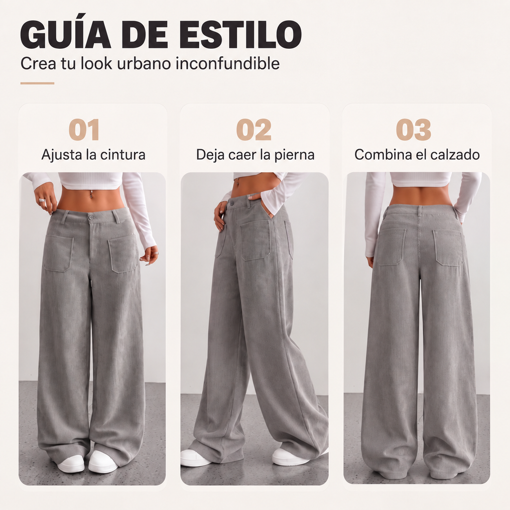 Pantalón Lucía – Pana de Pierna Ancha