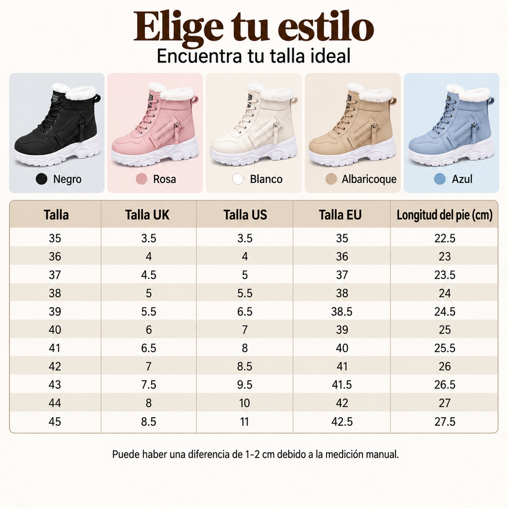 ❄️ 50% DE DESCUENTO – ¡solo hoy! ❄️ Botines de invierno cálidos para mujer con forro de peluche – cómodos y calentitos