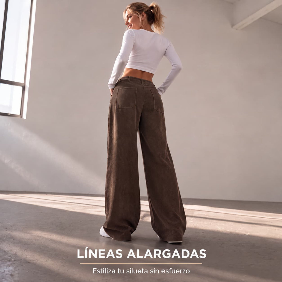 Pantalón Lucía – Pana de Pierna Ancha