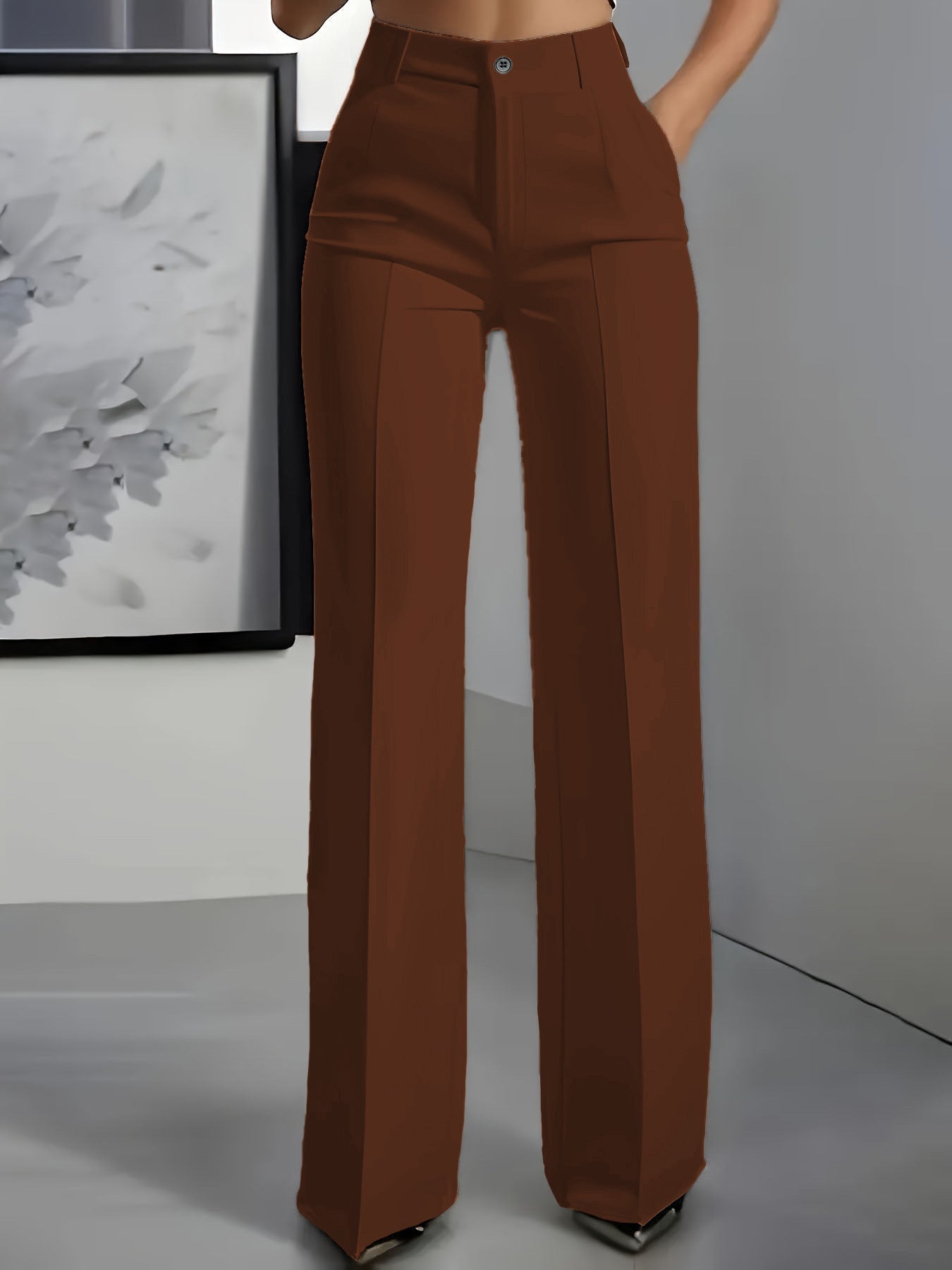 KIMBERLY | Pantalones de cintura alta y pierna ancha