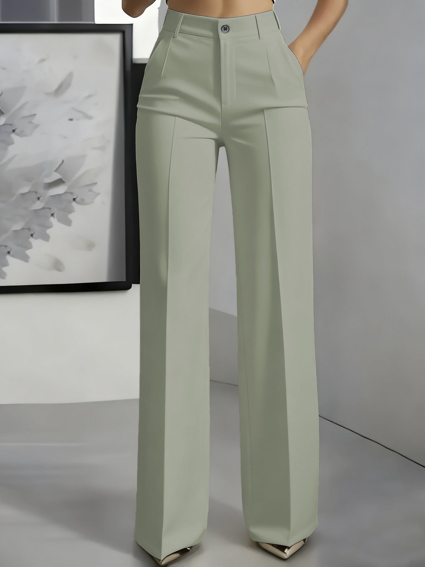 KIMBERLY | Pantalones de cintura alta y pierna ancha