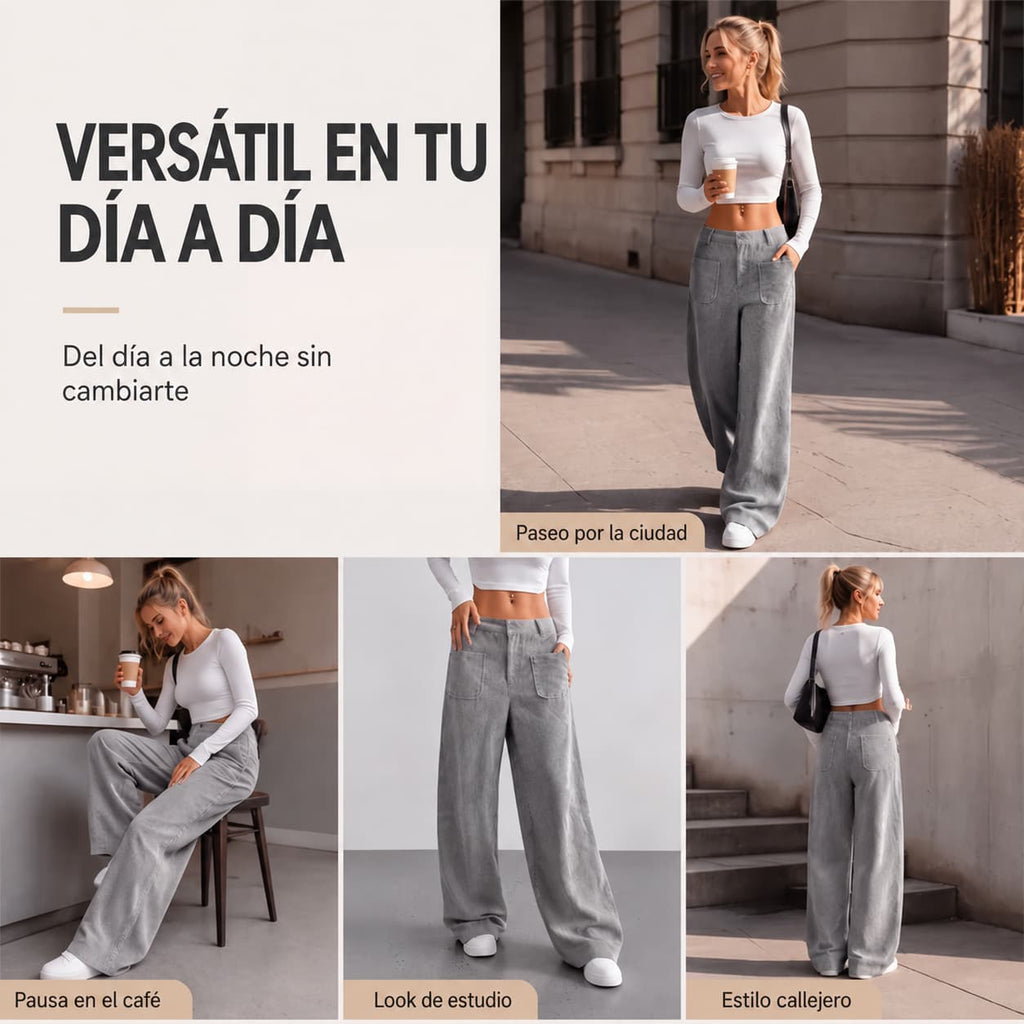 Pantalón Lucía – Pana de Pierna Ancha