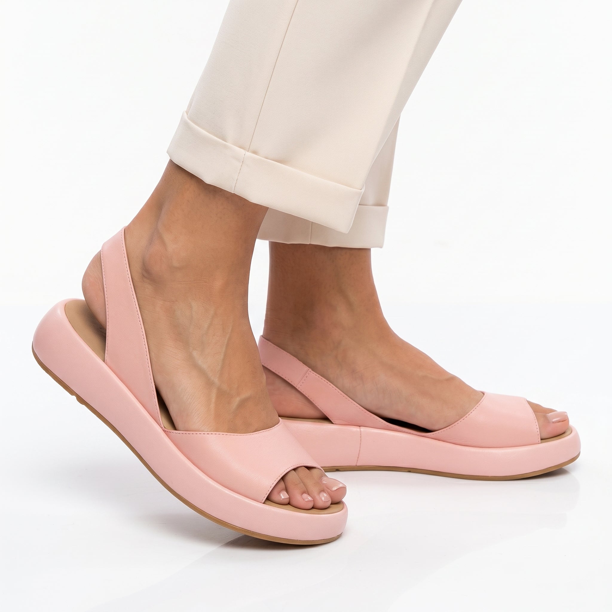 Cláudia - Sandalias planas con suela anatómica