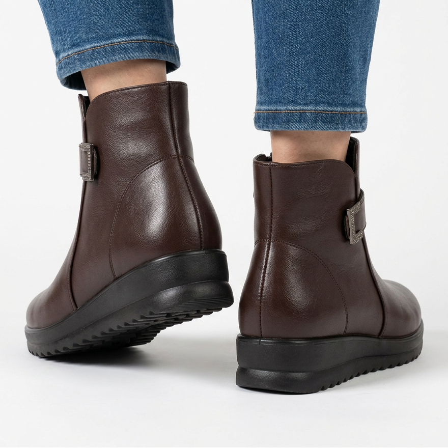 Botines Lisa marrón, trasera