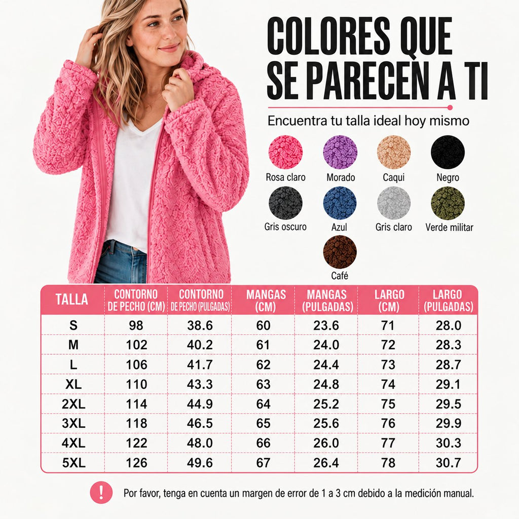 Chaqueta Menorca colores y guía de tallas