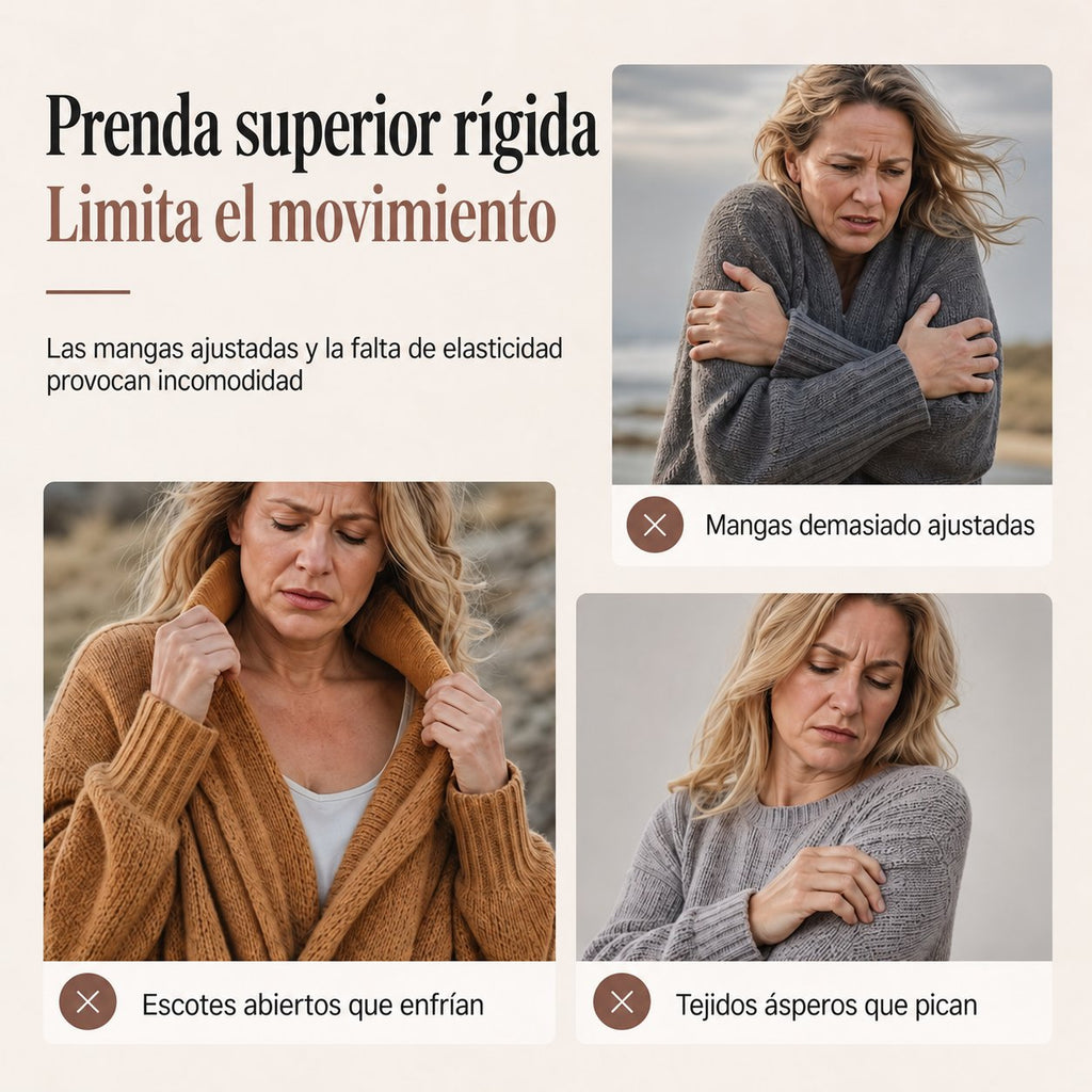 Cárdigan Palma frente a prendas rígidas