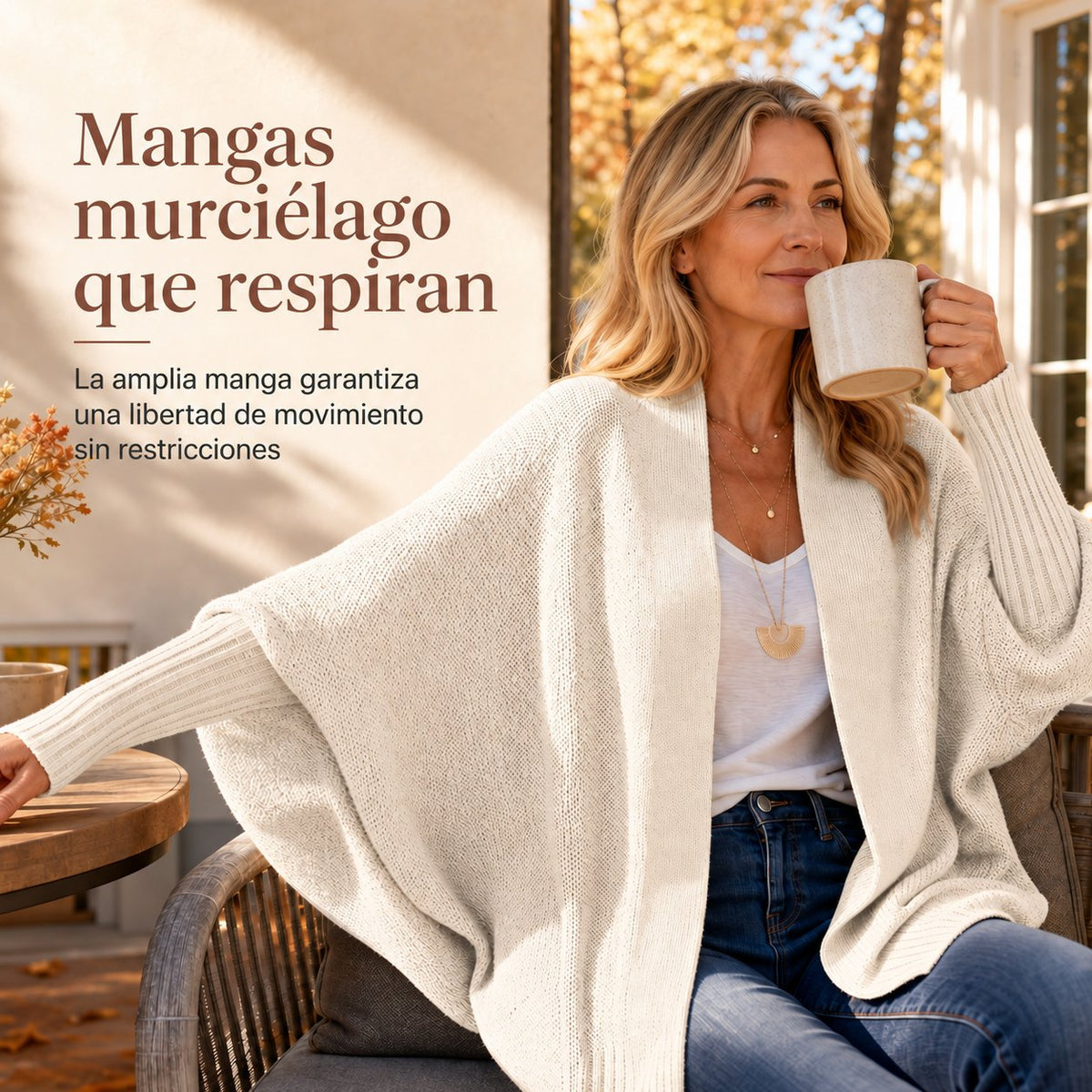 Cárdigan Palma mangas murciélago