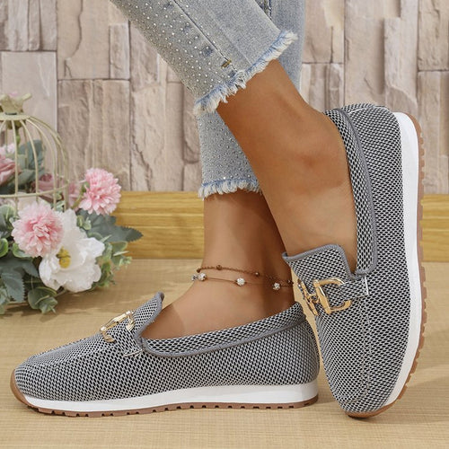 Aria Mesh Loafer | Mocasines Transpirables con Hebilla Metálica