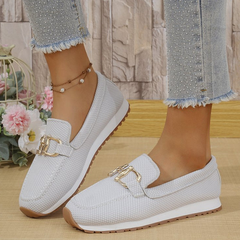 Aria Mesh Loafer | Mocasines Transpirables con Hebilla Metálica